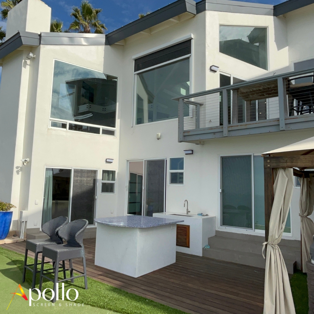 Apollo Exterior Motorized Shades Easy To Use.